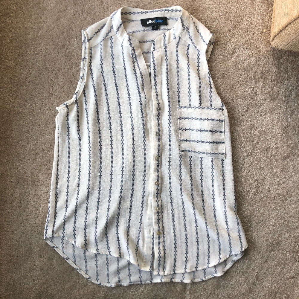 Alice Blue Sleveless Blouse